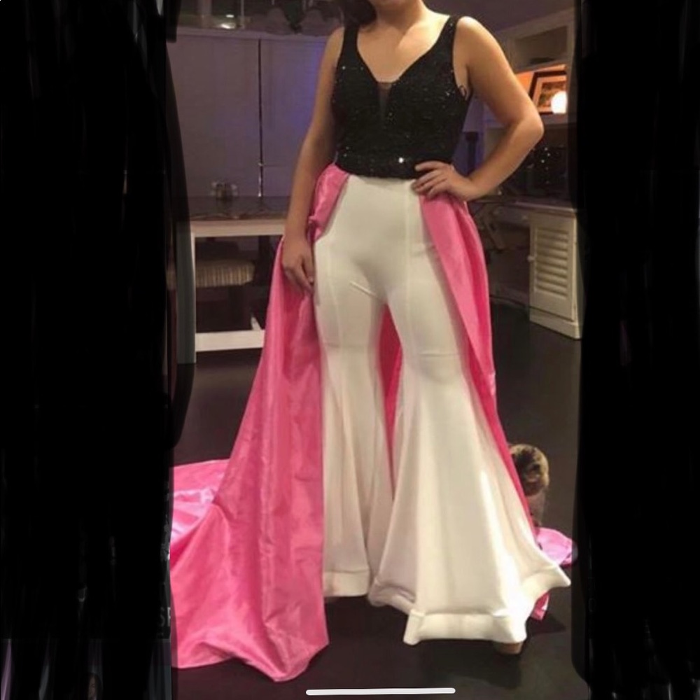 Custom made jumpsuit with skirt